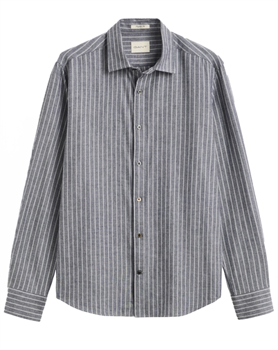 Gant - Reg Flannel Melange Stripe Hemd - Melange